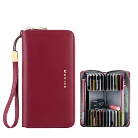 Women Large Capacity Genuine Leather Wallet  Wallet Multi-card Slots Card Holder Purse